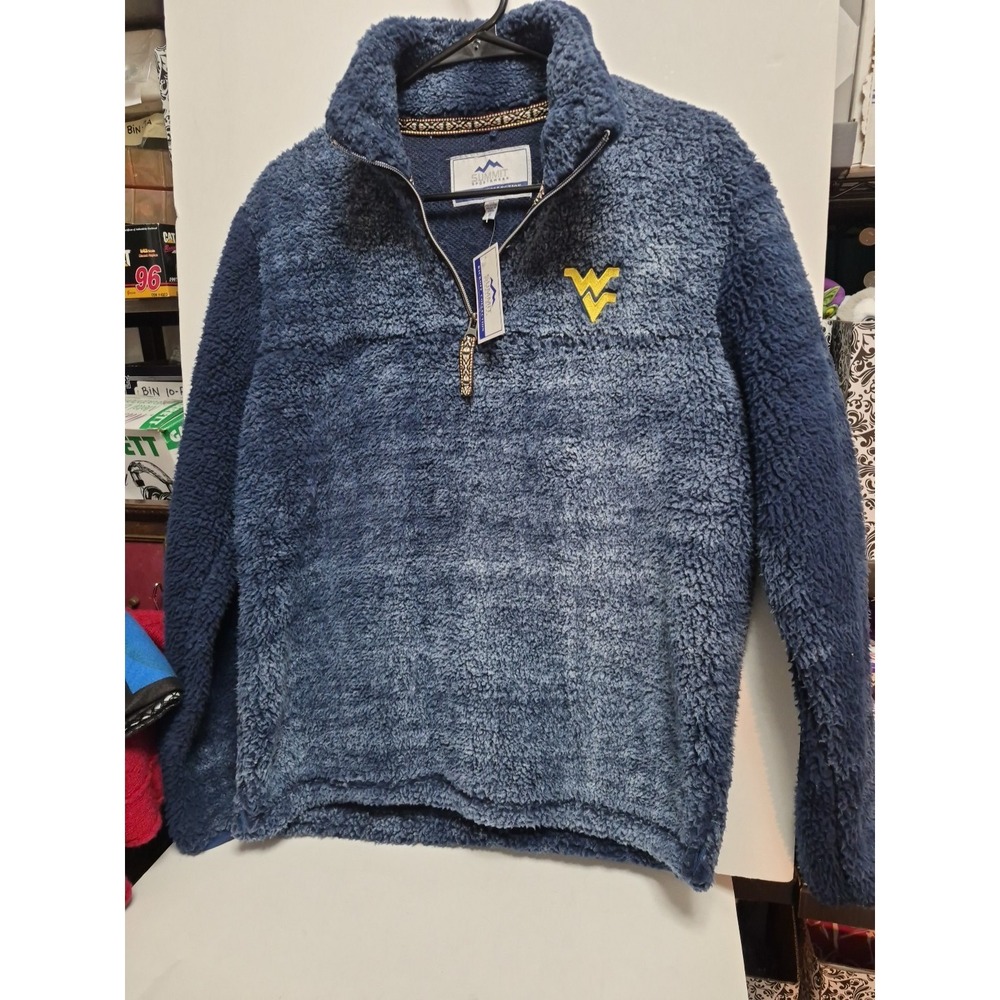 SUMMIT SPORTSWEAR KICK OFF COLLECTION Women's Wv Sweater Size Small Navy Blue